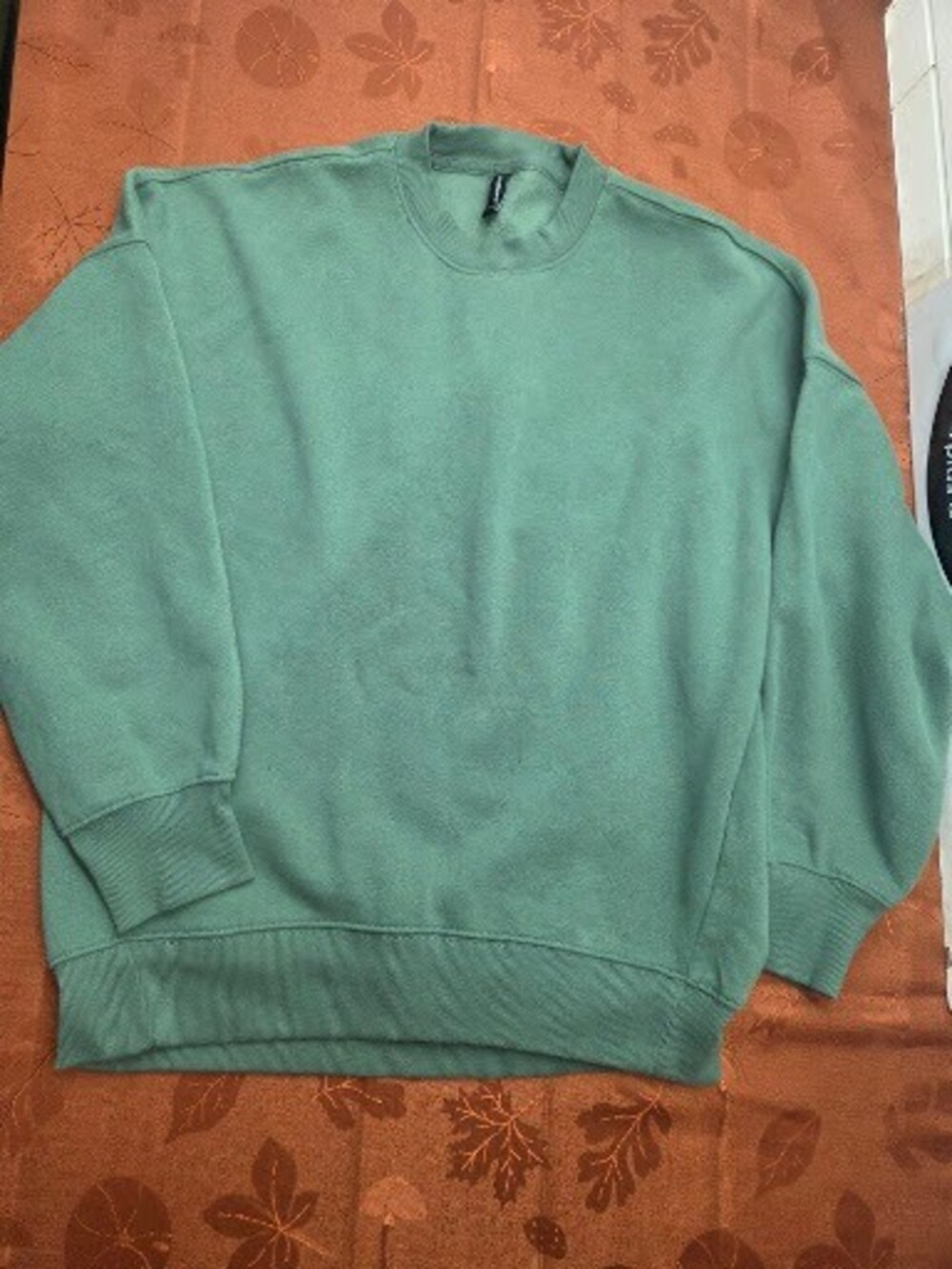 LAZYPANTS Women's Oversized Fleece Crewneck Sweatshirt, Sage Green, XS